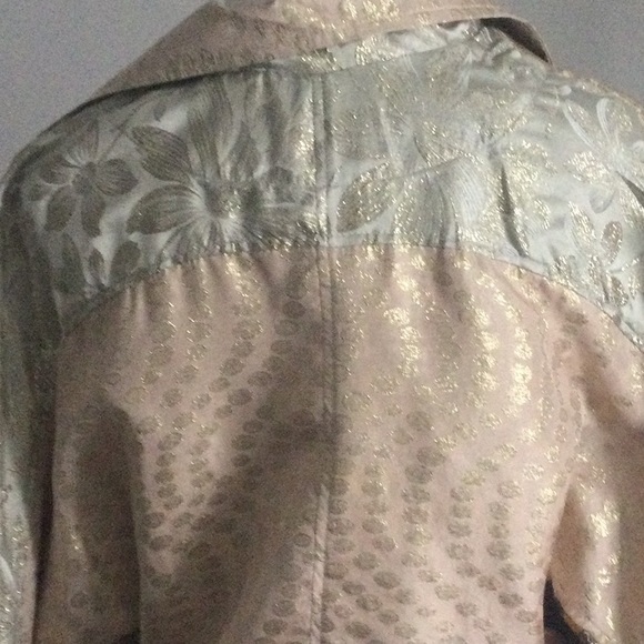 Rapsodia Metallic thread Multi fabrics Boho top - Picture 7 of 8